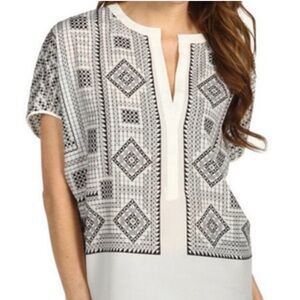 BCBGmaxazria Ayanna scarf top with geometric pattern